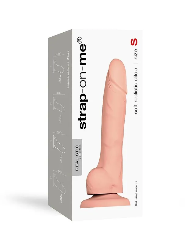 Фалоімітатор реалістичний Strap-On-Me SOFT REALISTIC DILDO Vanilla, розмір S