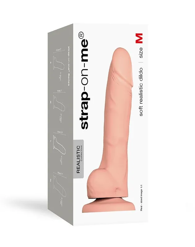 Реалістичний фалоімітатор Strap-On-Me Soft Realistic Dildo Vanilla, розмір M