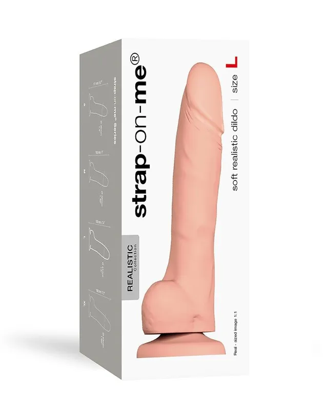 Фалоімітатор Strap-On-Me Soft Realistic Dildo, розмір L, силікон