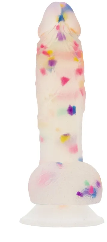 Фалоімітатор ADDICTION Party Marty 7.5" Frost & Confetti, 19 см, силікон