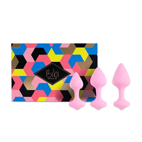 Набір силіконових анальних пробок FeelzToys Bibi Butt Plug Set 3 pcs Purple