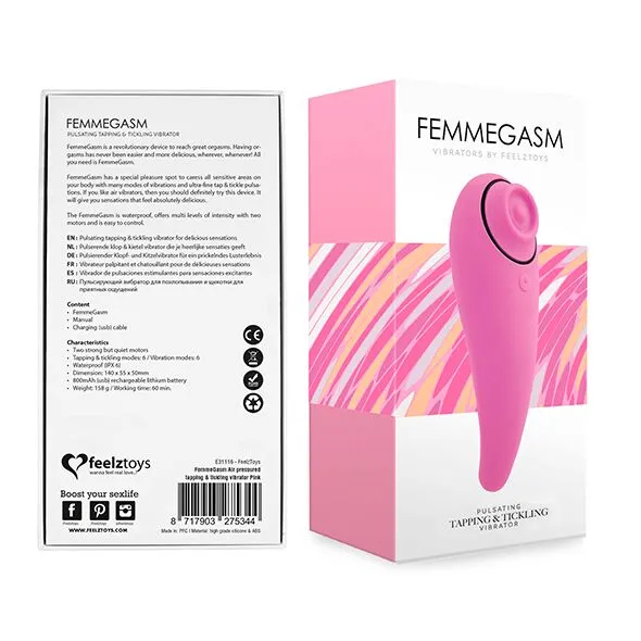 Вібратор FeelzToys FemmeGasm Tapping & Tickling Vibrator Pink