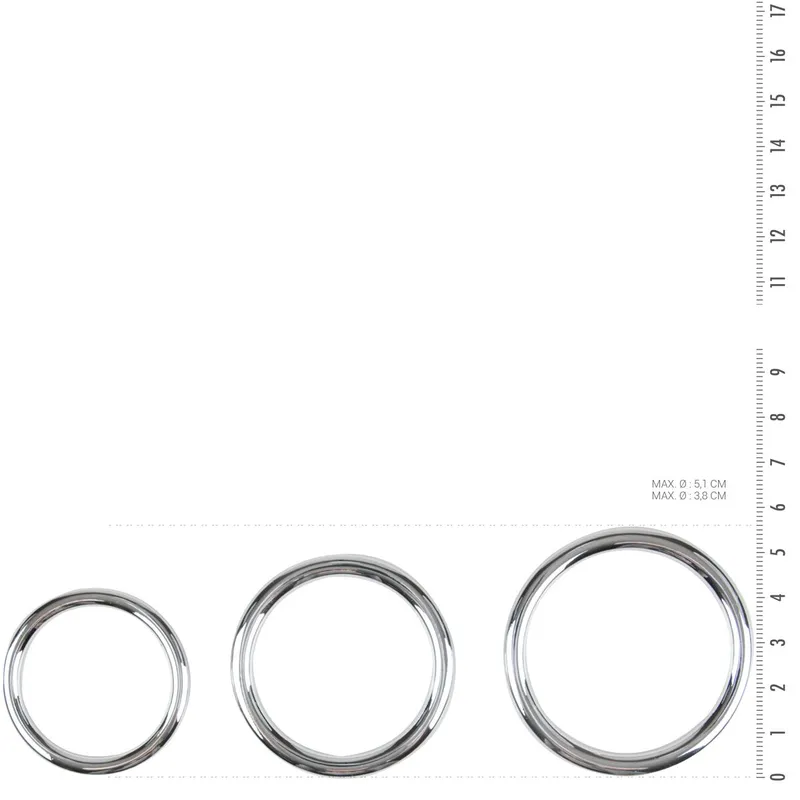 Набір ерекційних кілець Sinner Gear Unbendable — Cock/Ball Ring & Glans Ring Set