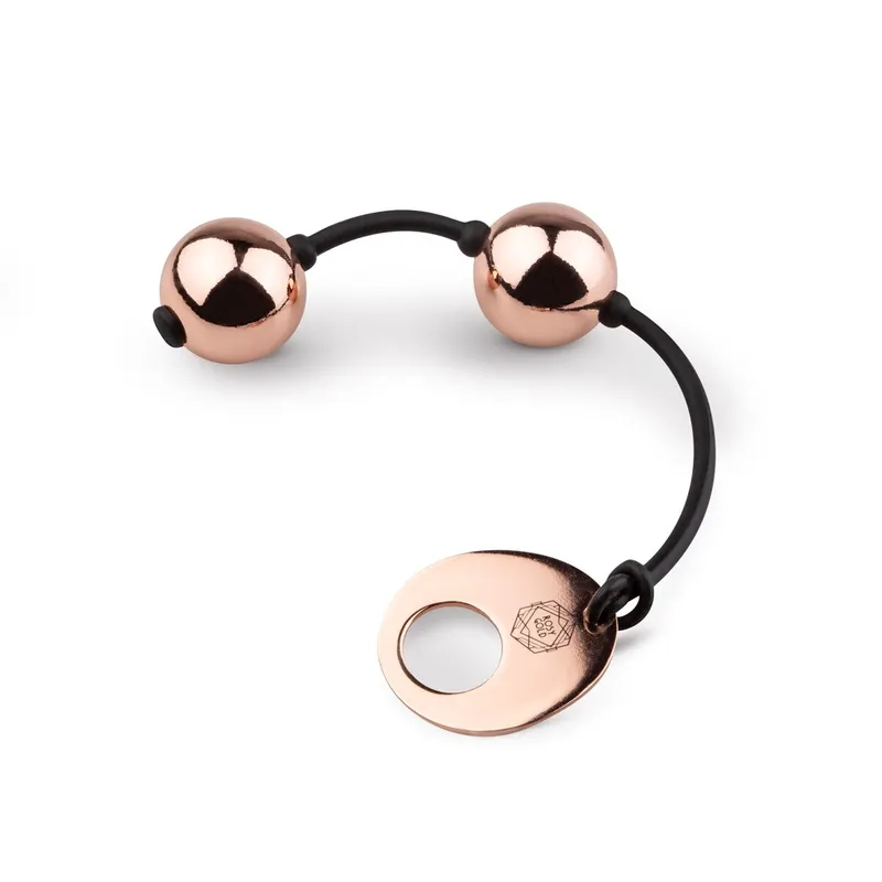 Вагінальні кульки Rosy Gold Nouveau Kegel Balls, метал, 376 г, діаметр 2,8 см