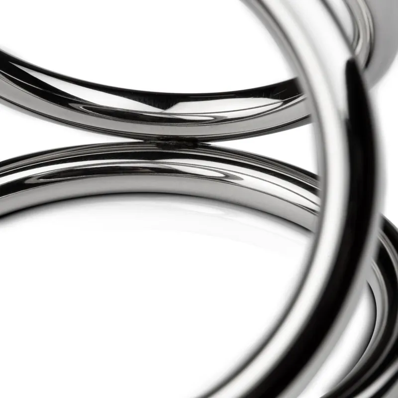 Потрійне ерекційне кільце Sinner Gear Unbendable — Triad Chamber Metal Cock and Ball Ring — Large