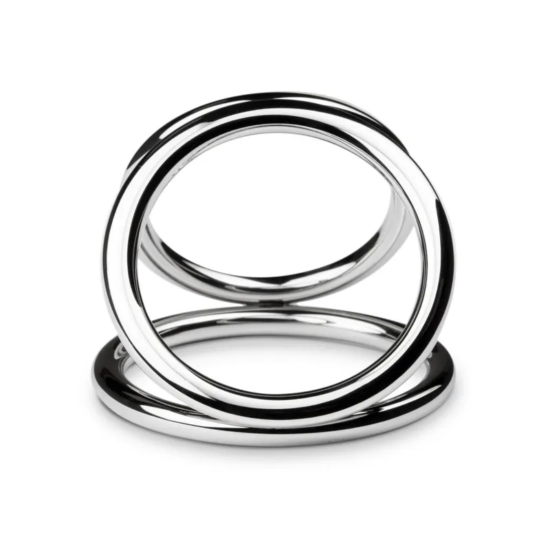 Потрійне ерекційне кільце Sinner Gear Unbendable — Triad Chamber Metal Cock and Ball Ring — Large
