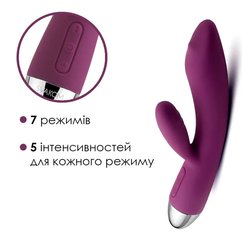Вібратор-кролик Svakom Trysta Violet із перлинною стимуляцією точки G