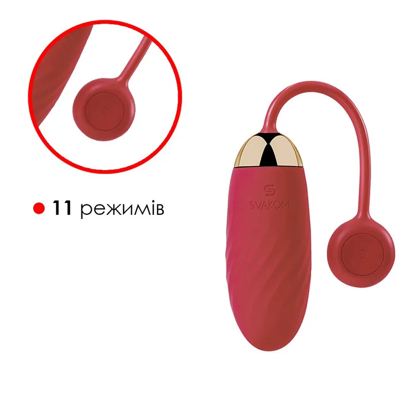 Віброяйце Svakom Ella Red з керуванням через смартфон