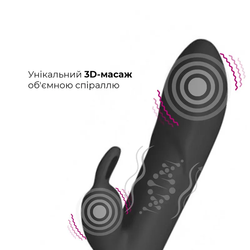 Вібратор-кролик Adrien Lastic Twister зі спіральним 3D-масажем