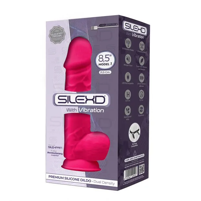Фалоімітатор з вібрацією SilexD Norman Vibro Pink (MODEL 1 size 8,5in)