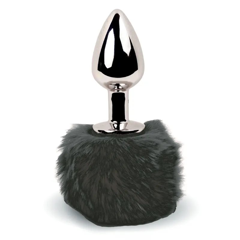 Анальна пробка FeelzToys Bunny Tails Butt Plug з хвостиком, метал
