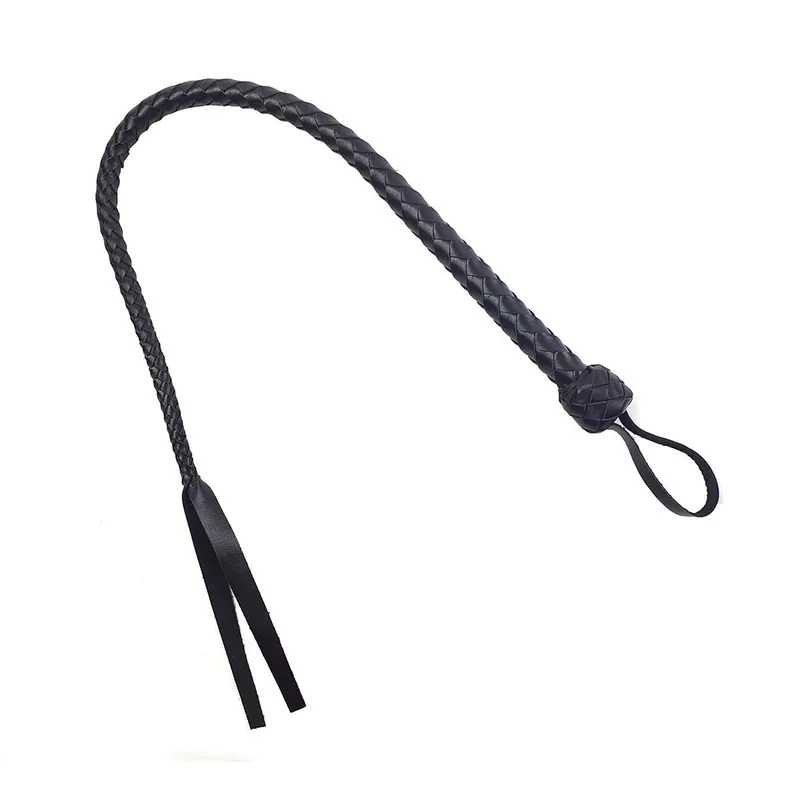 Батіг гнучкий Снейк Art of Sex - Whip Snake, натуральна шкіра, чорний, 80 см