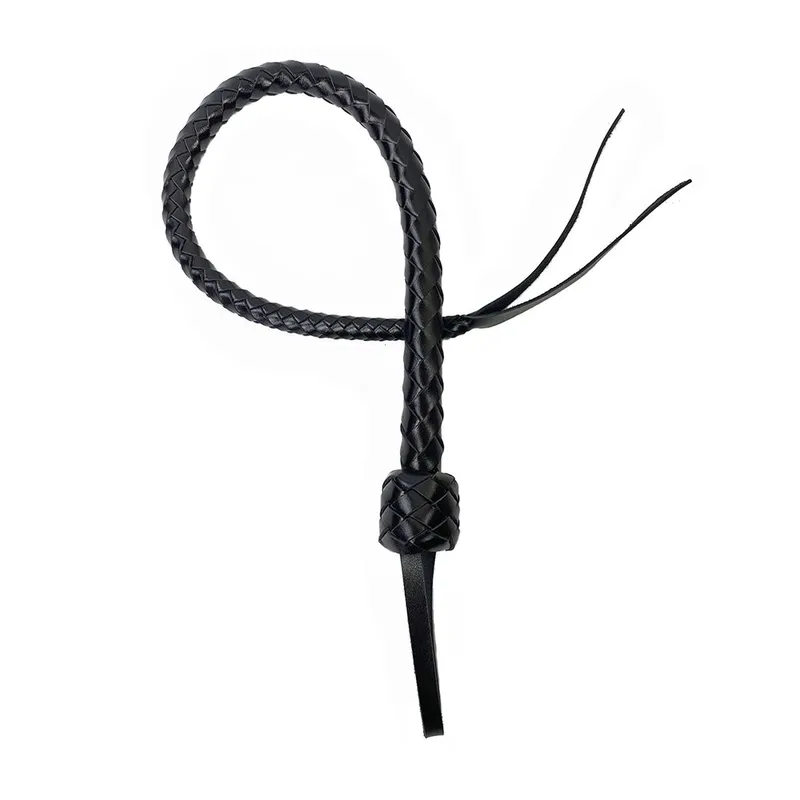 Батіг гнучкий Снейк Art of Sex - Whip Snake, натуральна шкіра, чорний, 80 см
