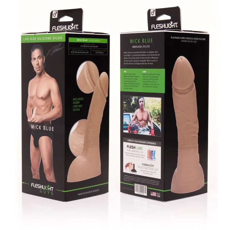 Фалоімітатор Fleshlight Guys: Mick Blue Dildo, тілесний