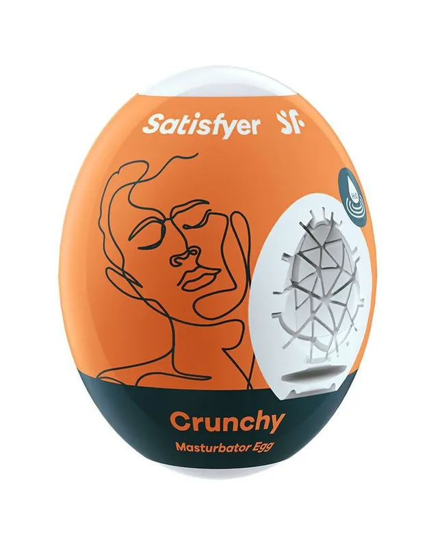 Мастурбатор-яйце Satisfyer Masturbator Egg Crunchy, самозмащувальний, одноразовий