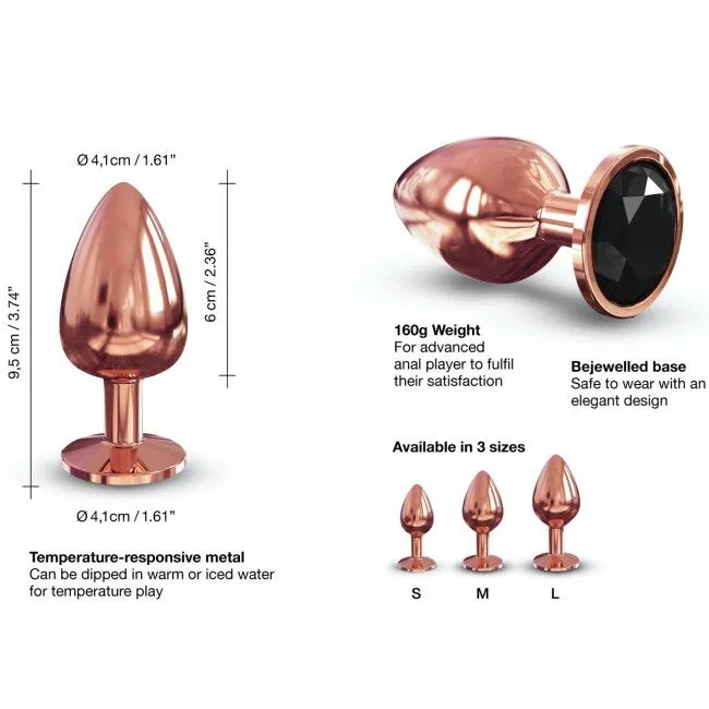 Металева анальна пробка Dorcel Diamond Plug L, мідна