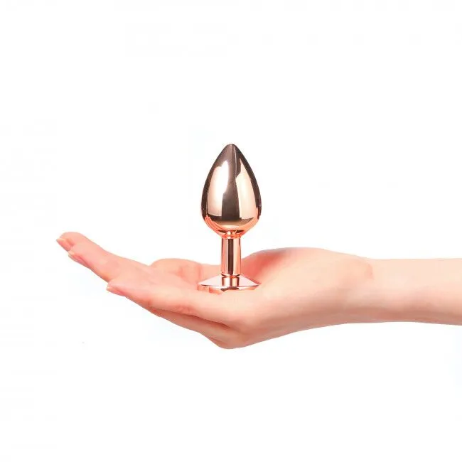 Металева анальна пробка Dorcel Diamond Plug M, мідна