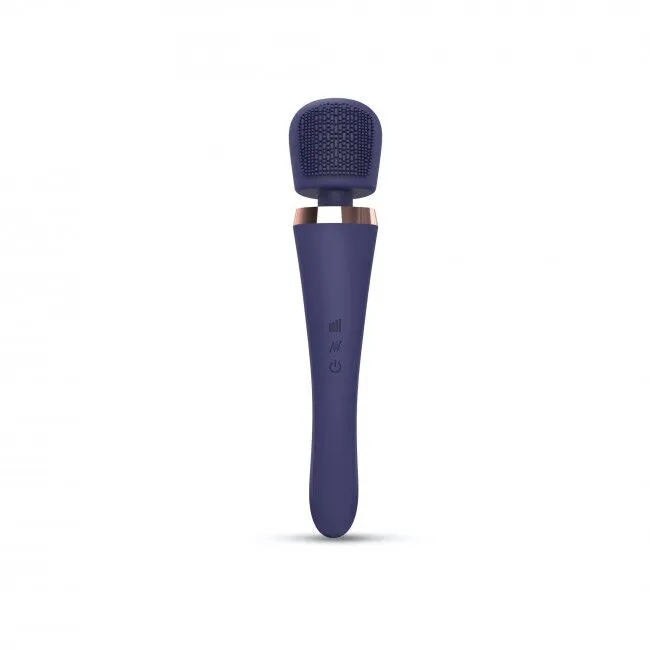 Вібромасажер з силіконовою щіточкою Love To Love Brush Crush – Midnight Indigo, фіолетовий