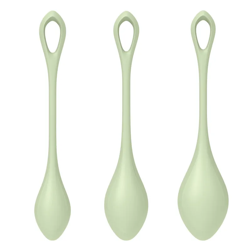 Набір йоні-намистин Satisfyer Yoni Power 2 Light Green, діаметр 2-2,5-3 см, маса 22-44-73 г