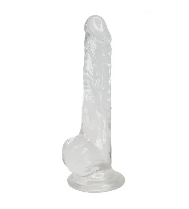 Фалоімітатор Alive Jelly Dildo Lusty, прозорий, з присоскою, 18 см