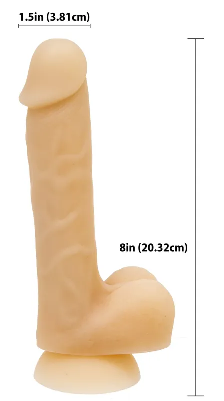 Фалоімітатор з пам'яттю форми ADDICTION — DAVID 8″ Silicone Dong, на присосці