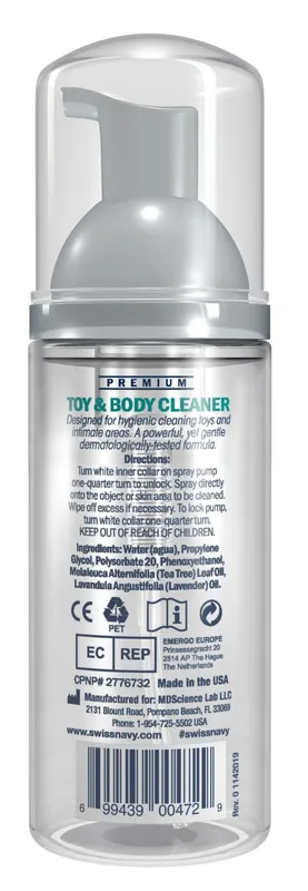 Очищувальна пінка Swiss Navy Toy & Body Cleaner 47 мл