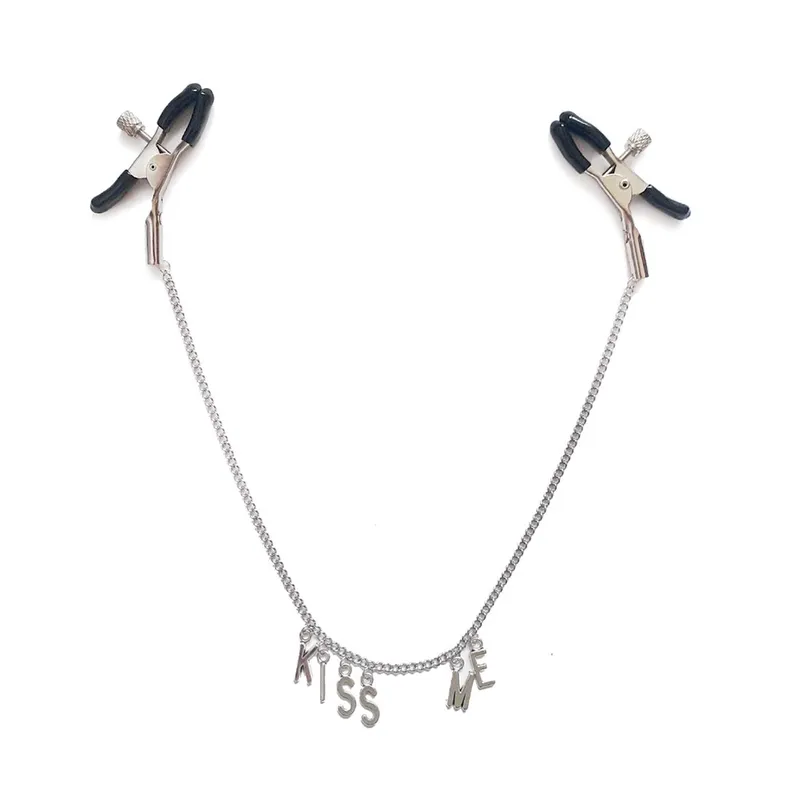 Затискачі для сосків на ланцюжку Art of Sex Nipple Clamps Kiss Me