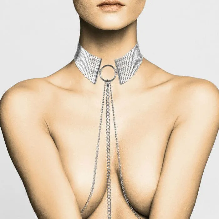 Намисто-комір Bijoux Indiscrets Desir Metallique Collar, срібний