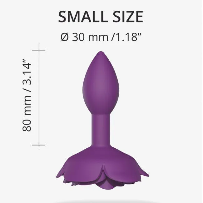 Анальна пробка Love To Love OPEN ROSES S SIZE - PURPLE RAIN, силіконова