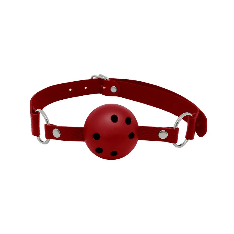 Кляп Alive Discretion Red з отворами для дихання