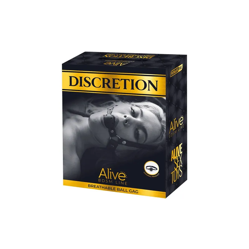 Кляп Alive Discretion Black з отворами для дихання