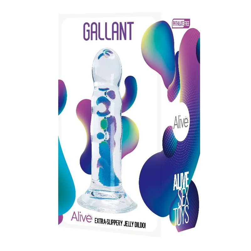 Фалоімітатор Alive Gallant Jelly Dildo прозорий, TPE