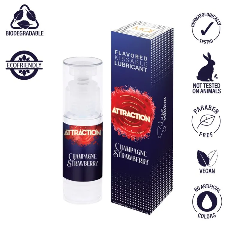 Змазка для орального сексу MAI Attraction Champagne Strawberry, 50 мл