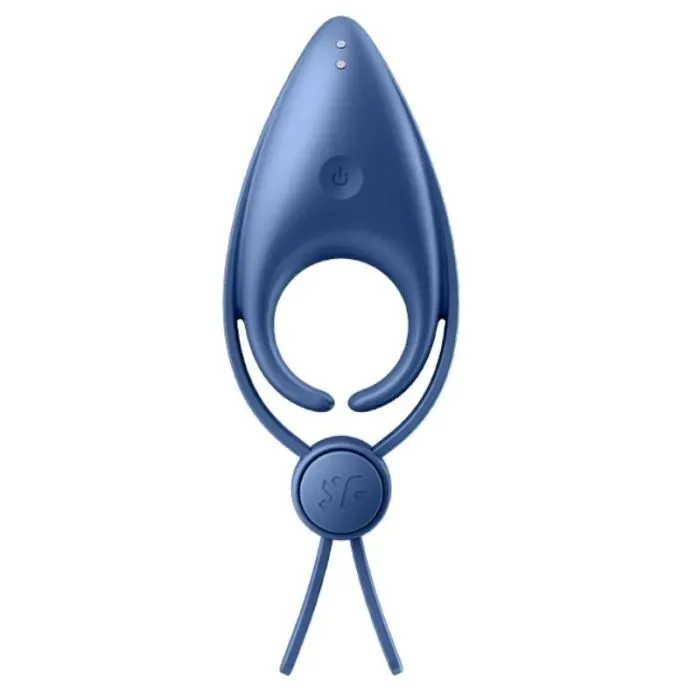 Ерекційне віброкільце-ласо Satisfyer Sniper з регулюванням розміру, синє
