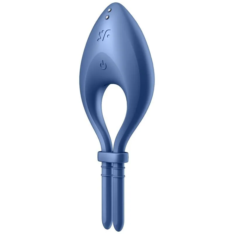 Ерекційне смарт-віброкільце Satisfyer Bullseye Blue з регулюванням розміру