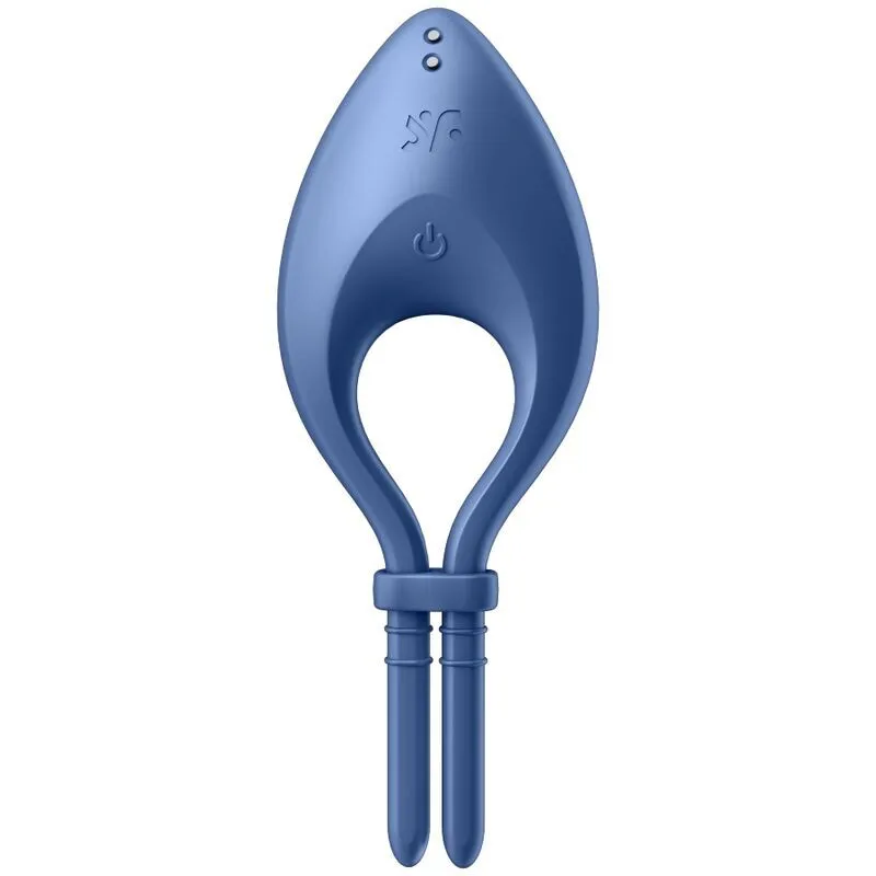 Ерекційне смарт-віброкільце Satisfyer Bullseye Blue з регулюванням розміру