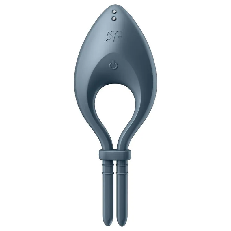 Ерекційне смарт-віброкільце лассо Satisfyer Bullseye Dark Blue з регулюванням розміру