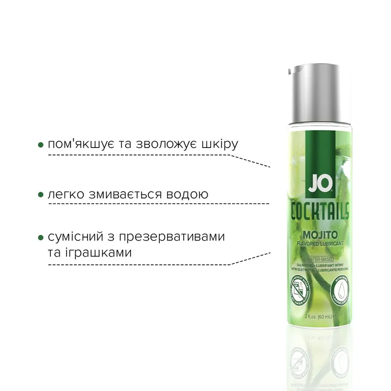 Лубрикант на водній основі JO Cocktails – Mojito, 60 мл