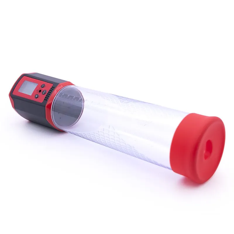 Автоматична вакуумна помпа Men Powerup Passion Pump Red, LED-табло, 8 режимів