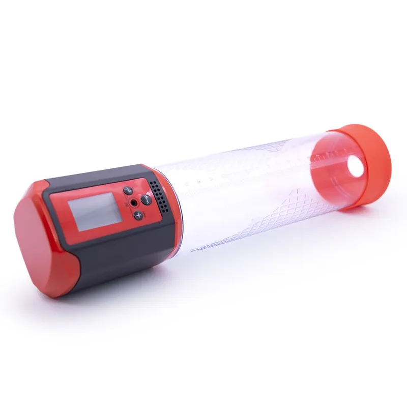 Автоматична вакуумна помпа Men Powerup Passion Pump Red, LED-табло, 8 режимів