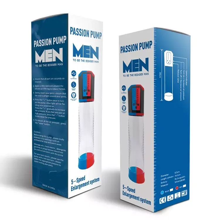 Автоматична вакуумна помпа Men Powerup Passion Pump Red, перезаряджувана, 5 режимів