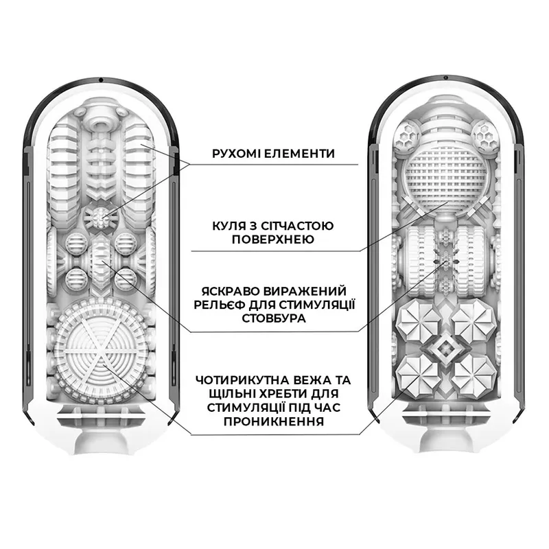 Мастурбатор Tenga Flip Zero Gravity, розкладний, з регульованою інтенсивністю