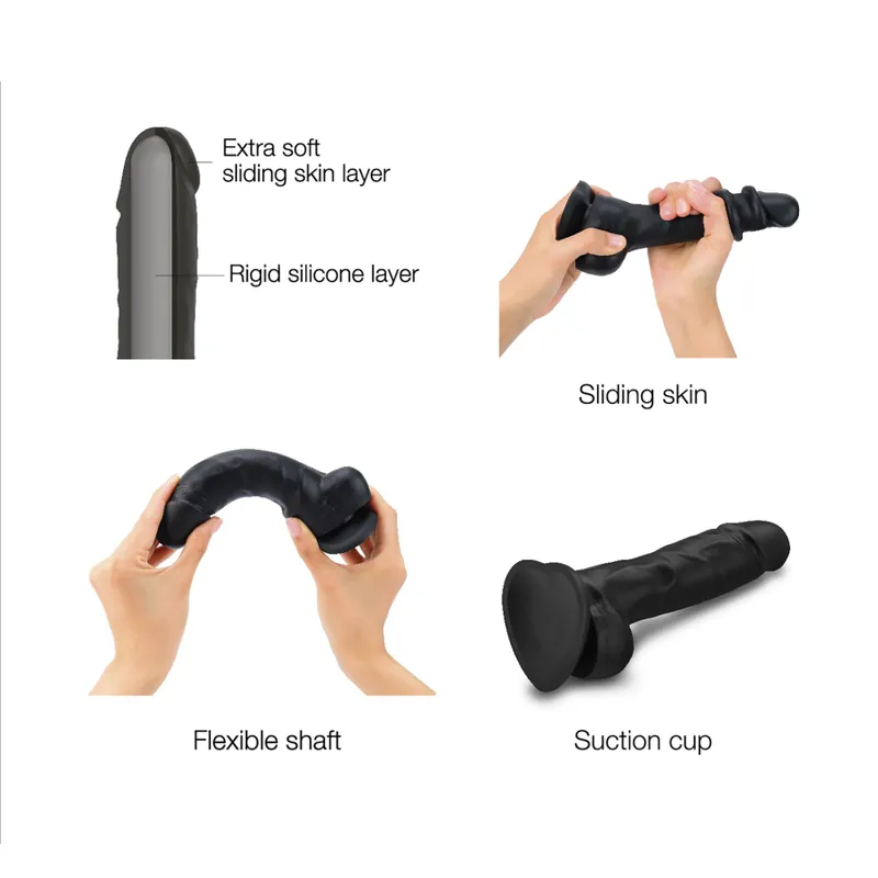 Фалоімітатор Strap-On-Me Sliding Skin Realistic Dildo з ефектом рухливої шкіри