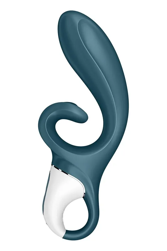 Вібратор-кролик Satisfyer Hug Me Bluegrey, смарт, 2 мотори, діаметр 4,2 см