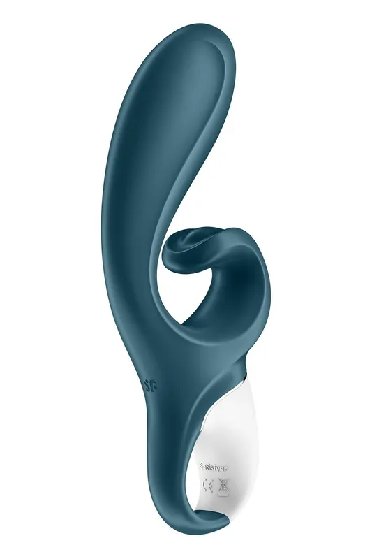 Вібратор-кролик Satisfyer Hug Me Bluegrey, смарт, 2 мотори, діаметр 4,2 см