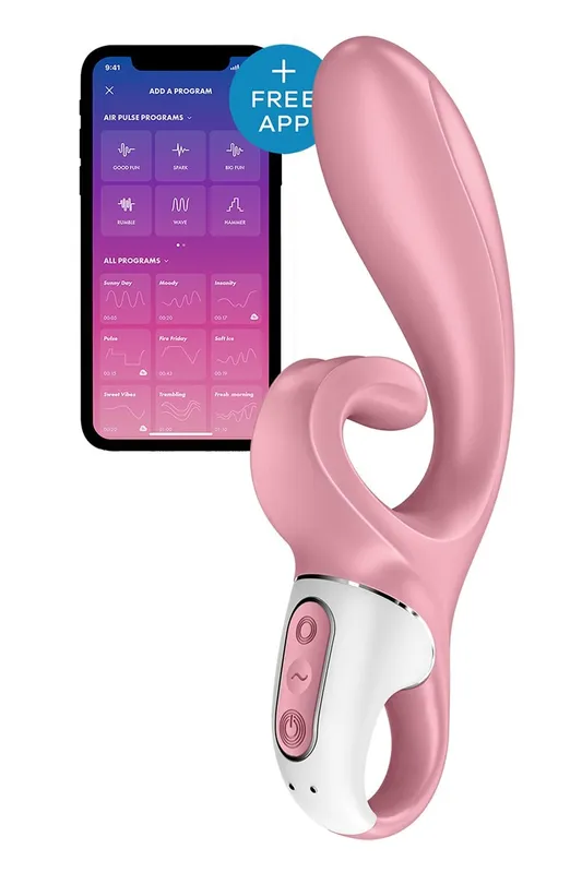 Вібратор-кролик Satisfyer Hug Me, 2 мотори, керування через смартфон