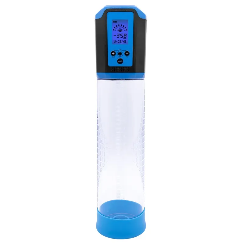 Автоматична вакуумна помпа Men Powerup Passion Pump Blue, LED-табло, 8 режимів
