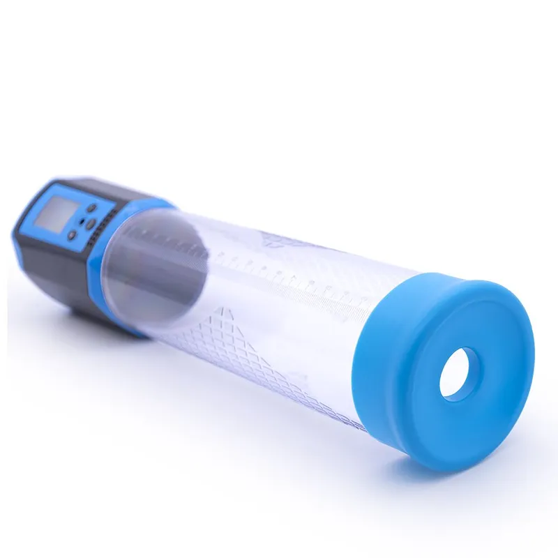Автоматична вакуумна помпа Men Powerup Passion Pump Blue, LED-табло, 8 режимів