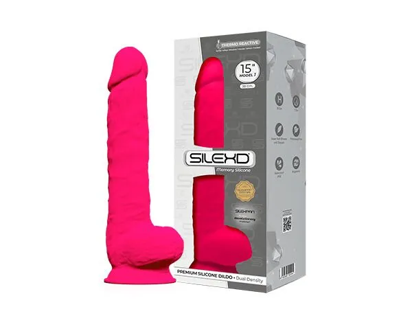 Фалоімітатор SilexD Kingston Pink (MODEL 15in), розмір XXL, силікон+SILEXPAN®, діаметр 7 см