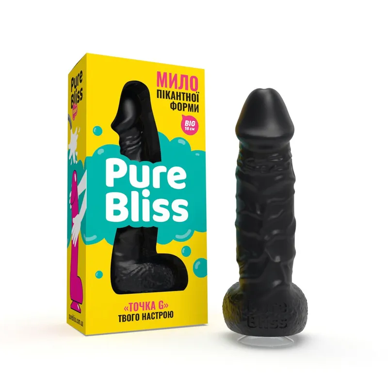 Мило у формі пеніса Pure Bliss BIG, на присосці